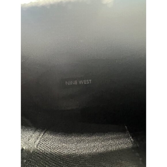 Womens Platform Wedge Ankle Boots 9.5 M Black Nine West Henrita3 Slip On Chunky - Picture 12 of 16